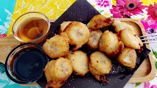 PLATANO FRITO CON MIEL Como el de los restaurantes chinos paso paso. Muy fácil de preparar.