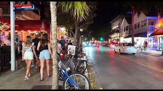 Key West Nightlife Walk on Duval Street  4K USA Florida