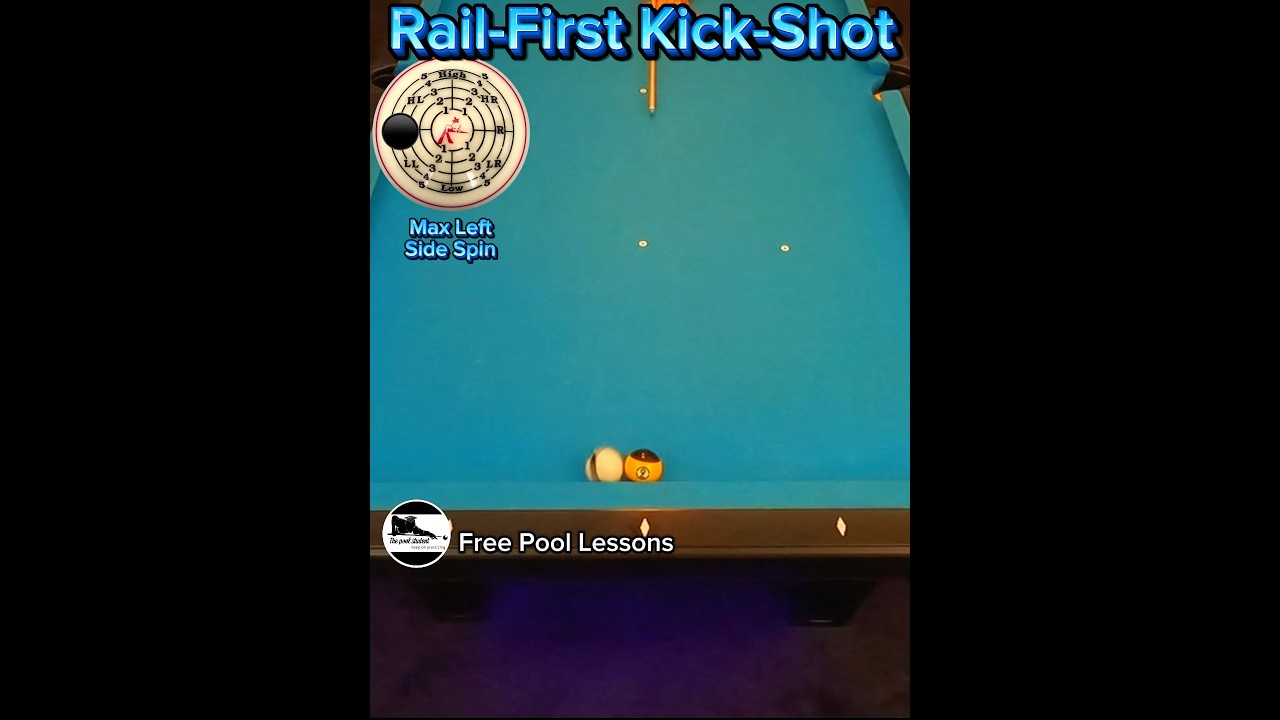 Making 90° frozen rail cut shots (Free Pool Lessons)