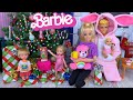 Barbie Ken Doll Family Baby First Christmas Morning Routine