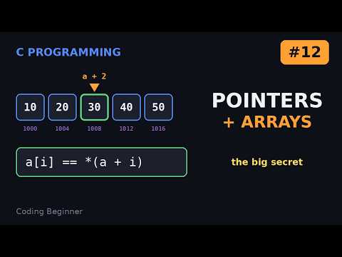 C Programming for Beginners #12: Pointers and Arrays