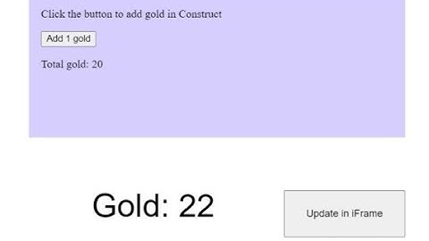 Construct 3 Demonstration : Communicating with an iFrame