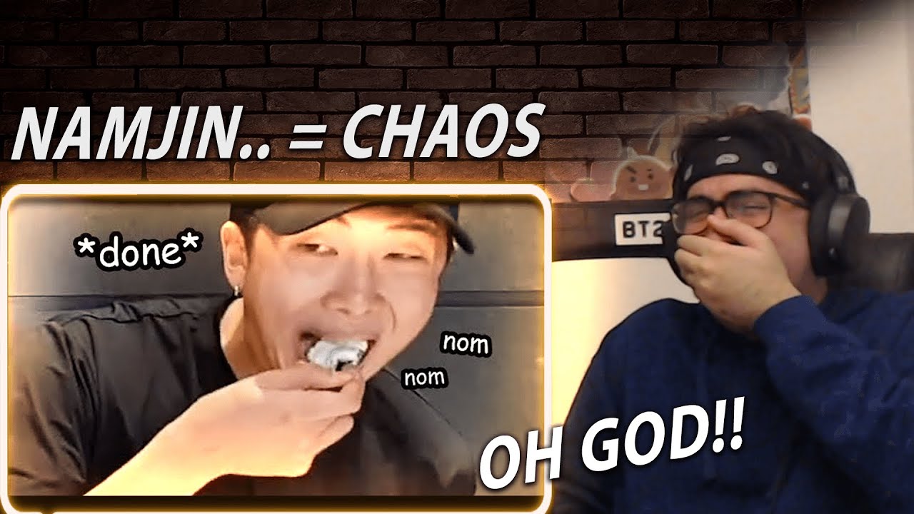 Oh my god - Namjoons patience being tested by jin for 8 minutes (namjin = iconic) | Reaction
