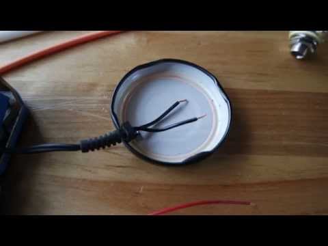 Home made cap piezo diddley bow pickup