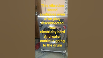 IFB WASHING MACHINE VIBRATION SOUND OCCURED AFTER SWITCHING OFF FOR AN HOUR