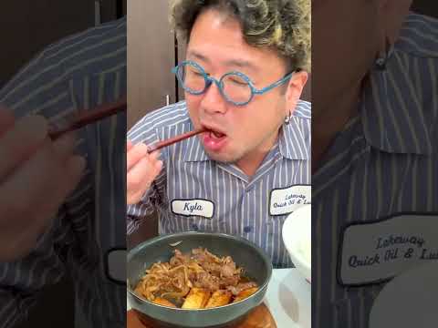 【新米と牛肉の特別感】炊立て大盛り飯を牛焼肉とカップヌードルで食う #asmr #shorts #mukbang #eatingsounds