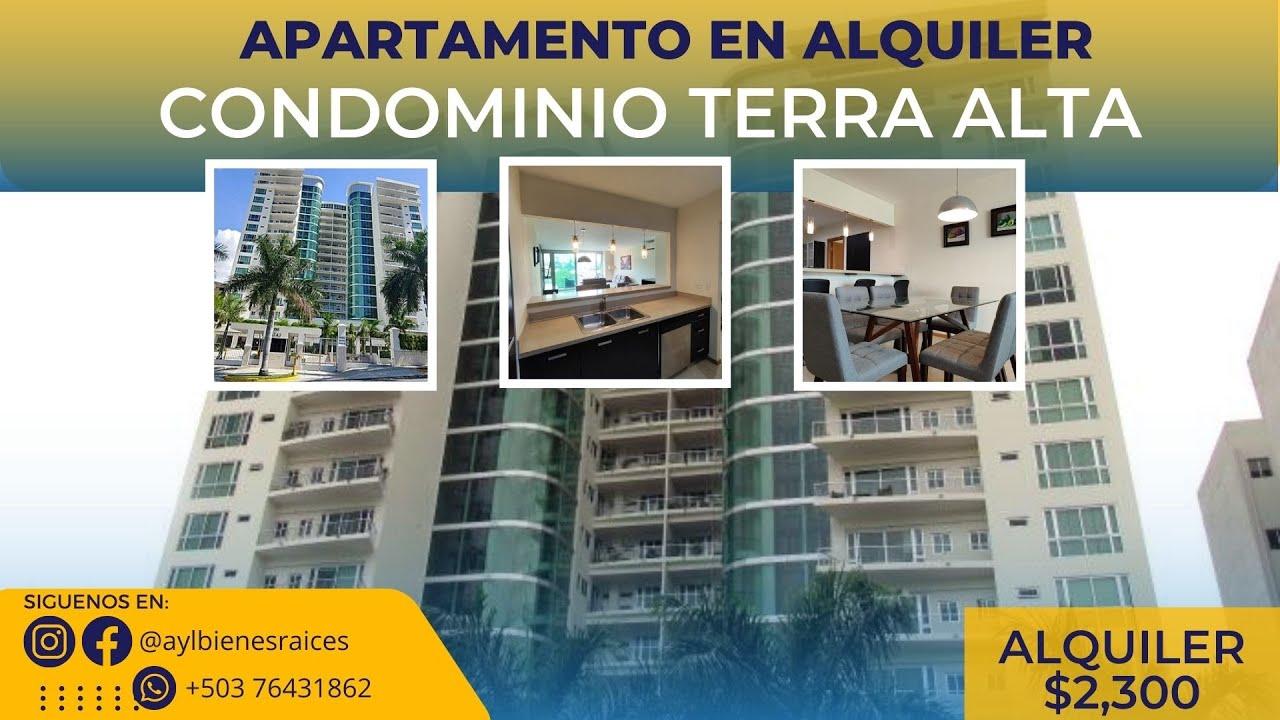 Apartamento Amueblado en alquiler, Condominio Terra Alta YouTube