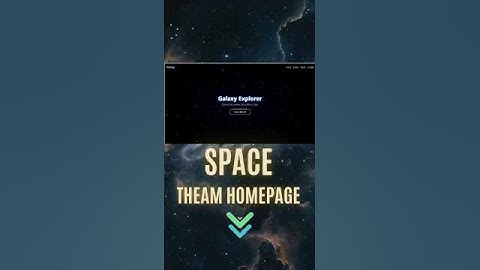 🤯 space theam homepage.