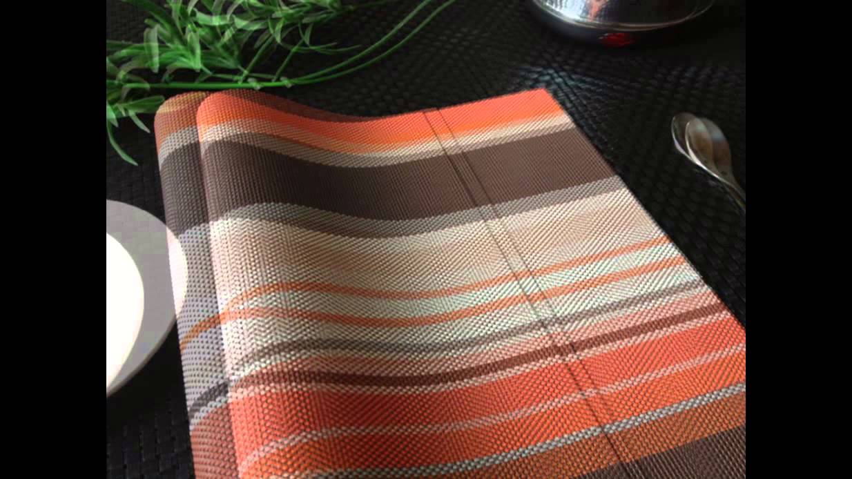 PVC placemat easy clean breakfast lunch dinner placemats anti fire ...