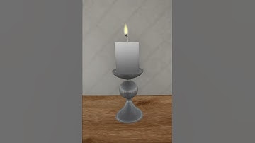 Candle Holder #03 Pillar Gray #secondlife #blender #animation #game