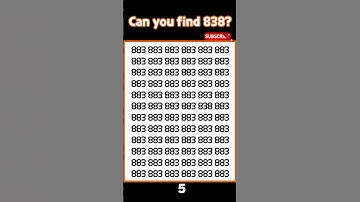Find 838! #quiz #odd #math #iq #numbersgame #speed #shorts #mathexam #speedquiz