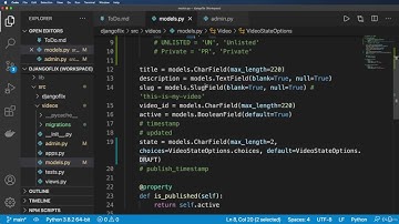 14 CharField Choices for Publishing Videos-Django Flix-Build a Netflix-Like Service in Django Python