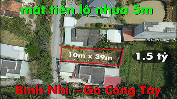➁➂➀➇  bán 385m đất mặt tiền lộ nhựa 5m , dân cư rất đông xã Bình Nhì Gò Công Tây, 1,5 tỷ