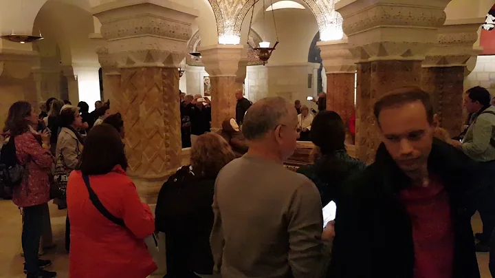 Exciting prayer at the place where St. Mary fell asleep / died. Jerusalem, Israel (Dormition Abbey)