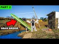 Building a DRAW-BRIDGE for the BACKYARD ISLAND!!! (Part 2)