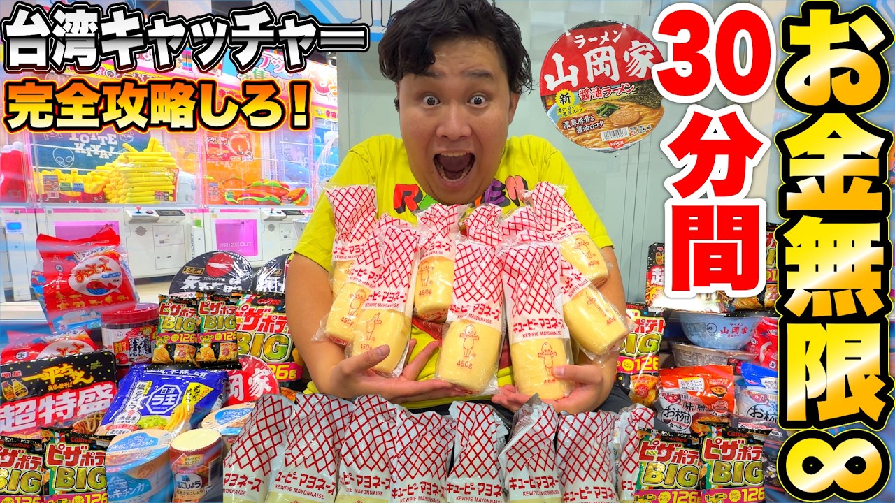 お金無限∞で「30分クレーンゲームチャレンジ」やったら超大量で一生分GETした！？