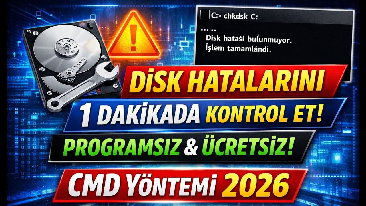1 Dakikada Disk Hatalarını Programsız Kontrol Et! CMD ile Kolay