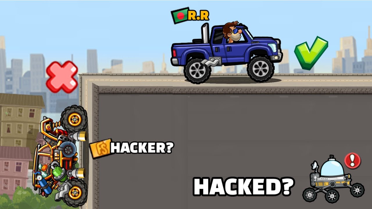 I BEAT A HACKER IN A MAP ? 🤔 8 EASY to HARD Challenges #68 | Hill Climb Racing 2