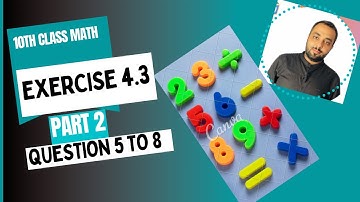 Exercise 4.3 class 10 Math | Part 2 | Math Solution | Usman Sarwar