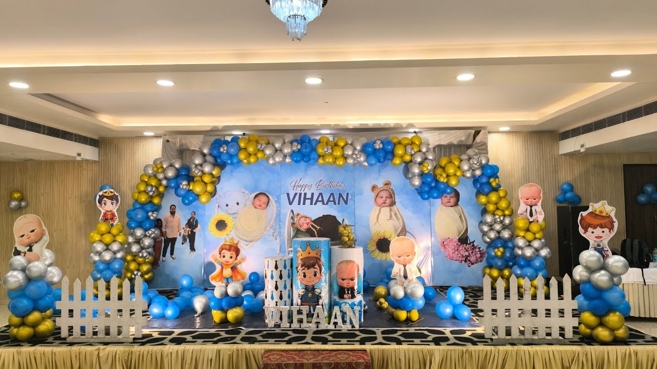 1st birthday decoration | Prince theme | Birthday decoration 🥳✨