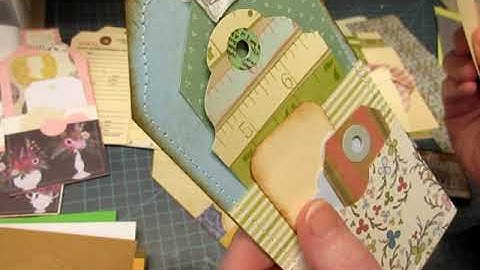 Scrapistry:  Pocket Tags from Patterned Cardstock Scraps