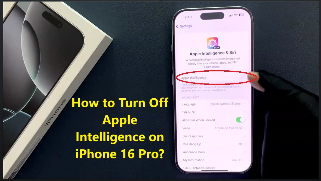 How to Turn Off Apple Intelligence on iPhone 16 Pro? - YouTube