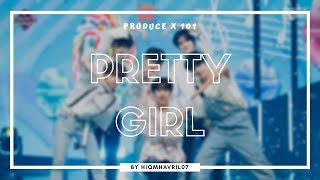 (KARAOKE) PRODUCE X 101 - PRETTY GIRL Easy Lyrics