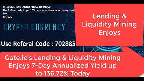 Lending & Liquidity Mining | 135% Profit | earn Online on gate.io #gateio #Cryptoexchange #btc