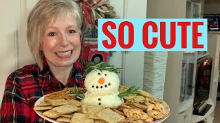 How To Make an Adorable, Delicious &amp; Easy Snowman Appetizer!☃️☃️☃️