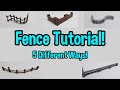 Come Build with Me! (Lego Tutorial) - Fence Tutorial! (Stick, Wooden, Flexible, Stone, Metal)