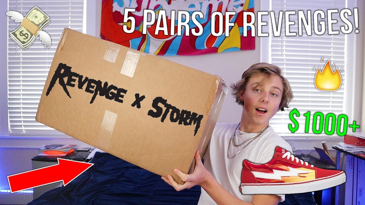 psg 。revenge storm サイズ7 UNBOXING 5 PAIRS OF REVENGE X STORM SNEAKERS! ($1000+ EXCLUSIVE