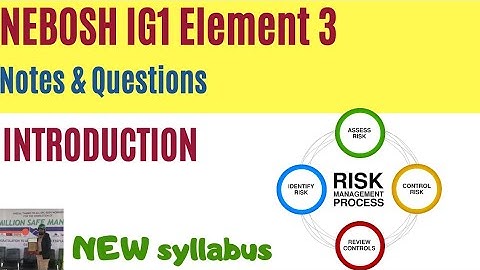 Nebosh IG1 element 3 introduction | Safety Forum