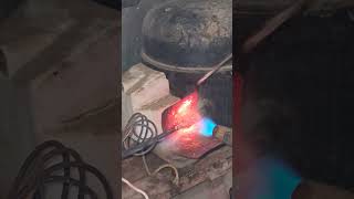 #welding #suction line welding at kanpur Gas charging ganga bairaj