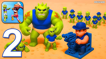 Hyper Survive 3D - Gameplay Walkthrough Part 2 - Zombie Base Build & Survive (iOS, Android)