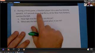 Free Fall Example Problems Set 2