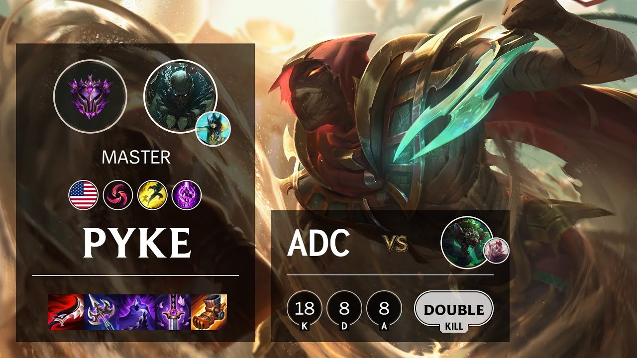 Pyke ADC vs Twitch - NA Master Patch 11.3