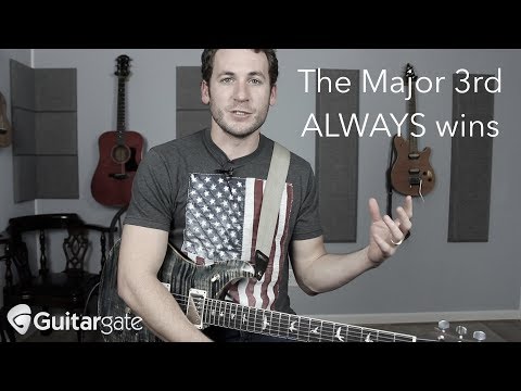 mixing major and minor? the major third always wins :)