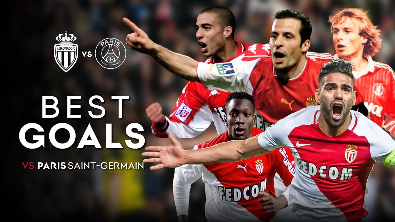 Top Goals Monaco – PSG | (Falcao, Trezeguet, Klinsmann, Nonda, Ikpeba, Kallon...)
