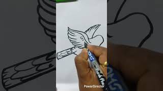 Easy bird drawing.