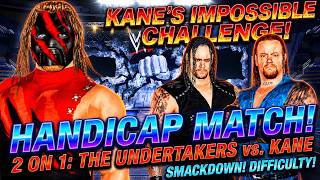 Kane Vs 2 Undertaker | 2 on 1 Handicap Match | Smackdown Difficulty | WWE Smackdown! HCTP