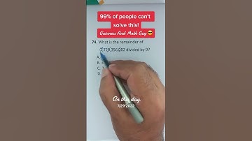 99% van de mensen kan dit niet oplossen!