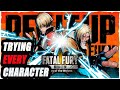 Fatal fury cotw trying every single character for the first time