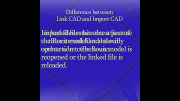 Difference between Link CAD and Import CAD in REVIT
