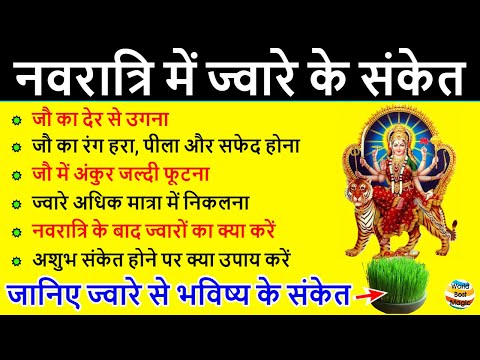 नवरात्रि में ज्वारे के शुभ अशुभ संकेत,जौ का देर से उगना,जौ का रंग, क्या उपाय करे navratri jware 2024