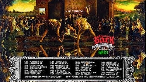 ex-SKID ROW vocalist Sebastian Bach "Slave To The Grind" 30th Anniv. tour!