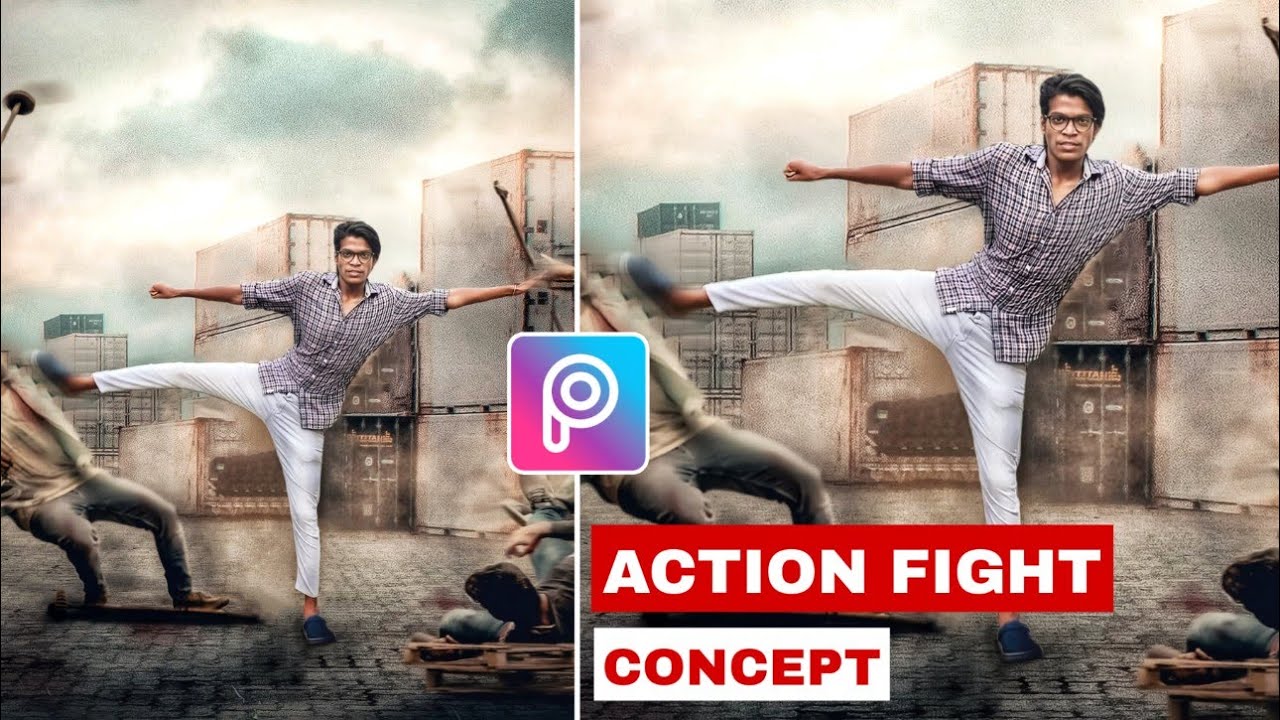 Picsart New Action Fight Photo Editing | picsart new editing | picsart  background change editing - YouTube