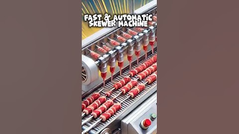 Automatic Skewering Machine! Fast & Efficient Satay Maker!"SkeweringMachine #SatayMaker #machine