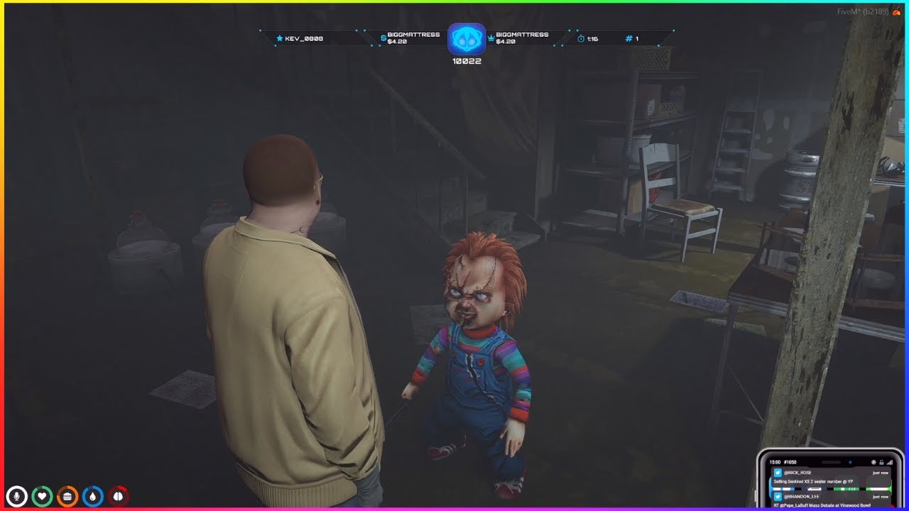 Marty is confronted by Chucky at Grandma's basement NoPixel 3.0 GTA RP YouTube