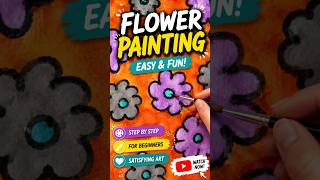 Flower Painting 🌸 Easy & Fun Watercolor Tutorial (Step by Step) #coloring