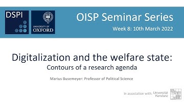 Digitalization and the welfare state: Contours of a research agenda
